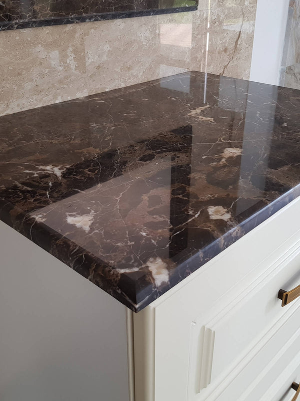 Set 3 x Folie autoadeziva, imitatie marmura 60 x 300 cm, Maro