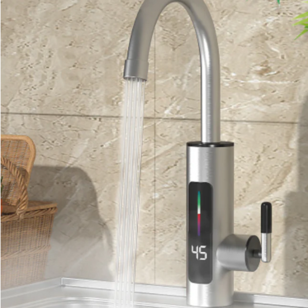 Robinet electric instant din inox, cu display si rotire 360 grade, 3000W