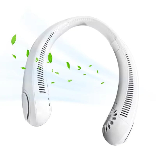 1+1 CADOU Ventilator portabil pentru gat, design tip casti, reincarcabil prin USB
