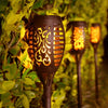 Set 8 x Lampa solara tip torta cu efect flacara 51.5 cm
