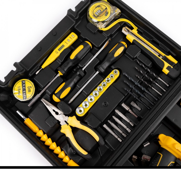 Trusa Bormasina cu 2 Acumulatori 36V 5Ah, Autofiletanta cu Percutie cu 30 de accesorii + Set 3 perii de curatare cu adaptor pentru bormasina sau autofiletanta CADOU