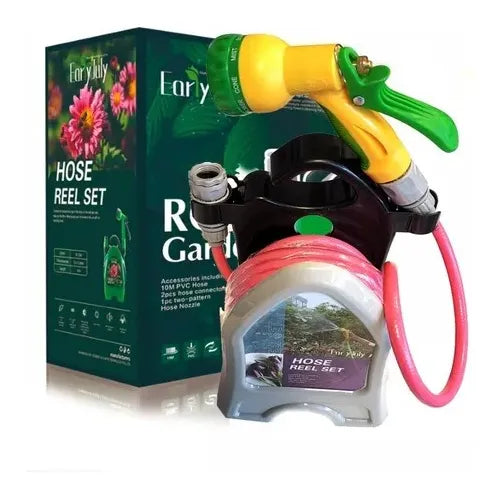 Set furtun extensibil 10 metri cu tambur și pistol multifuncțional