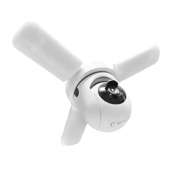 Camera Bec cu 3 Brate de lumina LED 3MP HD WiFi PTZ, pridere bec E27