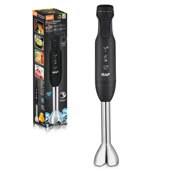 Blender Vertical de Mână, RAF R780, 1500W, 12000 RPM, 4 Lame din Oțel Inoxidabil, 42x6 cm