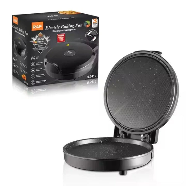 Aparat pentru preparat pizza, RAF R5412, 1100W, termostat reglabil, diametru 30 cm