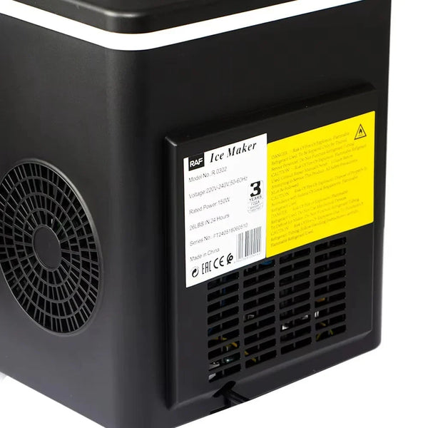 Masina de gheata portabila, RAF R0302, 150W, volum 1.2 L, cos si lingurita, 26x23x29 cm