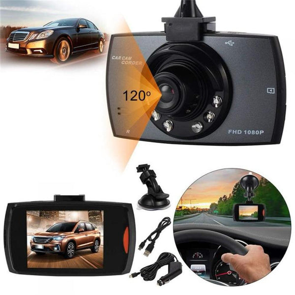 Pachet:Camera auto DVR, 2.4 inch, HD, filmare noaptea + Boxa portabila cu lumina Led si functie de Radio Fm