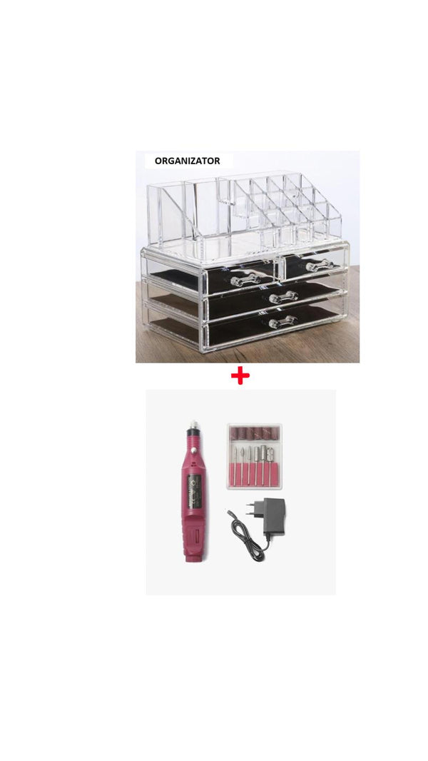 Organizator cosmetice + CADOU PILA ELECTRICA MANICHIURA/PEDICHIURA