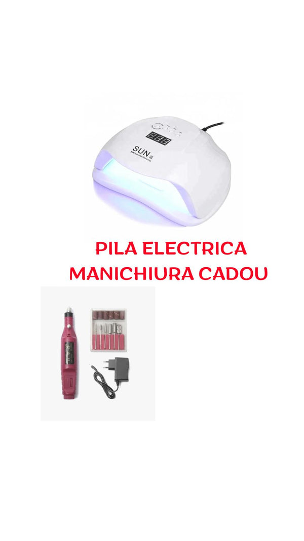 Set: Lampa UV LED Sun X, 54W+ Freza electrica manichiura/pedichiura 20000 RPM
