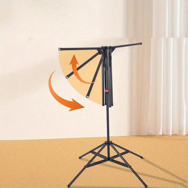 Uscator de rufe pliabil tip trepied, cu 6 brate rotative, 150 cm