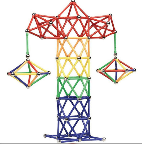Joc creativ pentru copii, 108 piese, Magnastix Magnetic Sticks