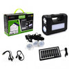 Kit solar portabil Gdlite GD-8017 Plus, USB, 3 becuri, lanterna LED
