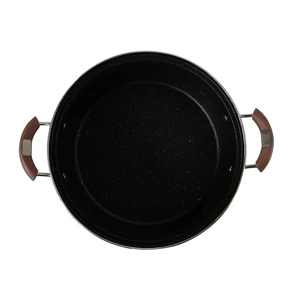 Oala electrica multifunctionala, Hoffmans HM-3031, 1500W, 32cm, sub presiune, material antiaderent, 5 trepte, roz-argintiu