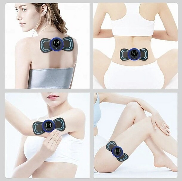 Pachet promotional Aparat masaj electrostimulare cu tehnologie EMS + Mini aparat de masaj 8in1, electric, portabil