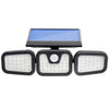 Set 2 x Lampa solara, de exterior cu 3 capete, LED, incarcare solara