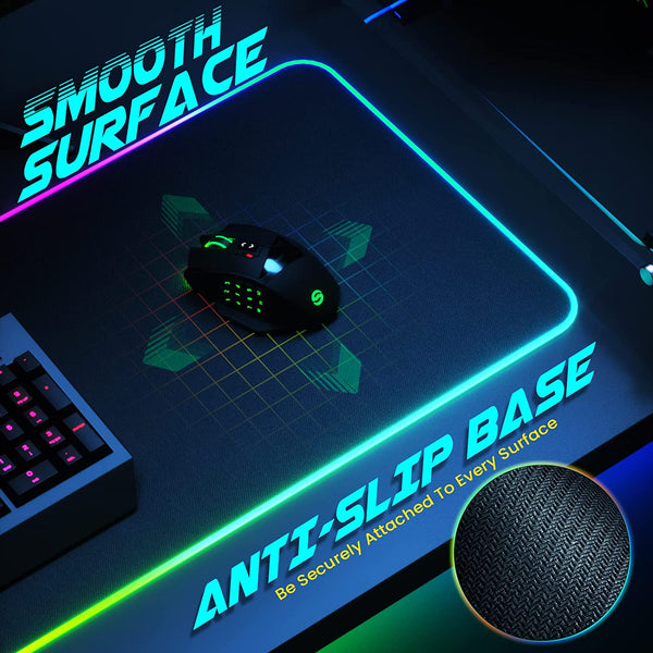Mouse Pad pentru jocuri RGB (80x30cm) – Impermeabil, antiderapant + Mașină cu telecomanda pentru cățărare pe perete