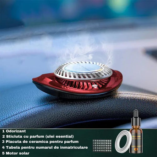 Set 2 x Odorizant auto cu functionare solara, rotatie 360 grade, de lunga durata