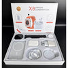 Set complet cu Smartwatch X8 de 2", casti in-ear wireless, incarcator, cabluri, baterie externa, 8 in 1