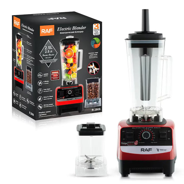 Blender RAF 2in1, 2400W, Capacitate 2.5L, 15 viteze, 32.000 rpm + Rasnita de cafea