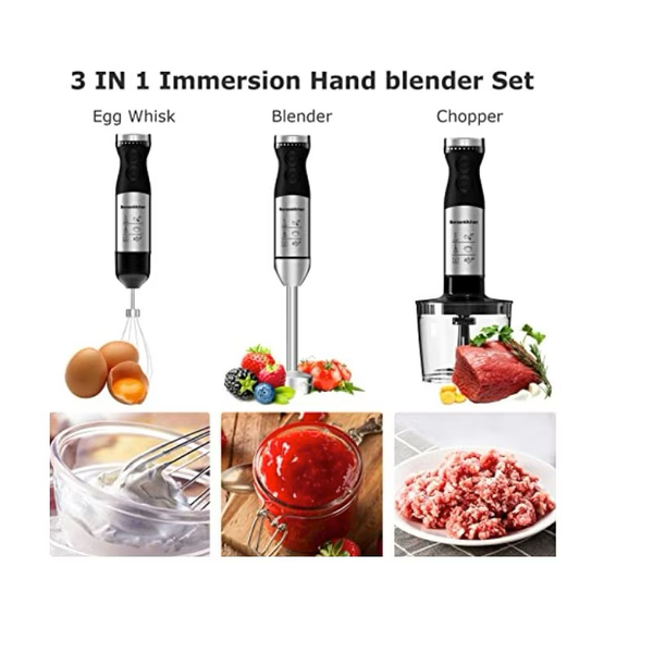 Blender tocator set 5 in 1, Hoffmans HM-8043, mixer, putere 800W, bol