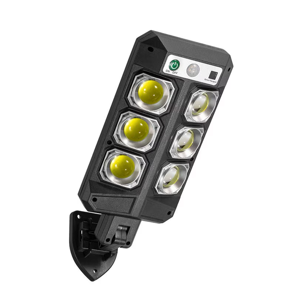 Set 3 x Lampa Solara Stradala LED,10W, Senzor miscare, Telecomanda, Negru