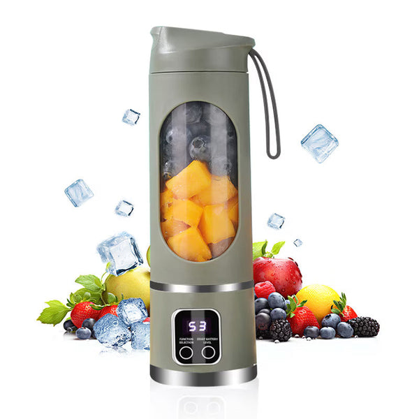 Mini Blender Electric, Portabil si Multifunctional, 12 lame din otel, Fara BPA, Capacitate 450ml
