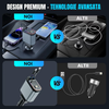 Incarcator Auto 4 in 1 Retractabil – 66W Incarcare Super Rapida, Proiectie Cer Instelat, Porturi USB & Type-C, Cabluri iPhone si Type-C, Unghi Reglabil 180°