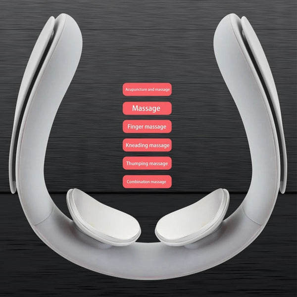 1+1 CADOU Aparat de masaj electric de gat, fara fir, cu caldura, 3 moduri, 15 niveluri de intensitate, alb