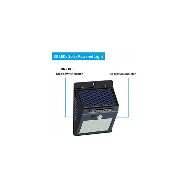 Set 10 Lampi Solare, portabile, cu senzor, 30 LED