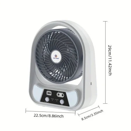 Ventilator solar cu 2 becuri si lanterna