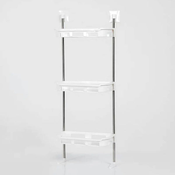 Set 2x Suport multifunctional, cu 3 polite, pentru depozitare, pentru baie sau bucatarie