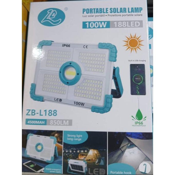 Proiector LED cu incarcare solara si USB, panou incorporabil, diferite variante de putere