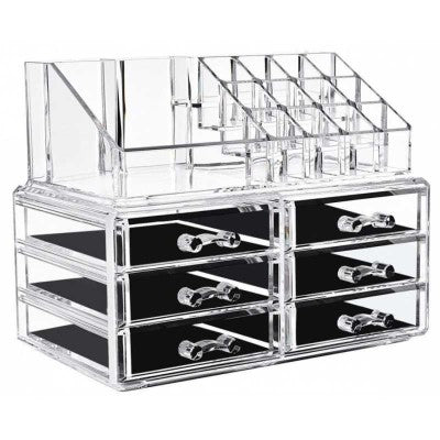 Organizator pentru cosmetice, cu sertare, incapator