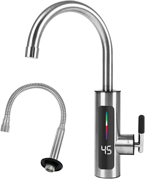Robinet electric instant din inox, cu display si rotire 360 grade, 3000W