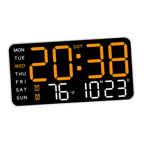Ceas digital de perete, versatil, LED, cu alarma, calendar si termometru