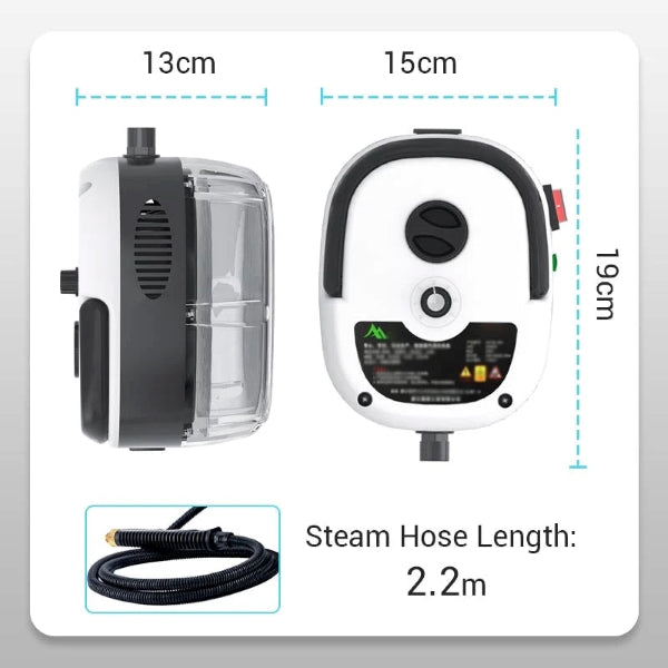 Aparat de curățat cu abur sub presiune, 4 accesorii incluse, 2500W putere