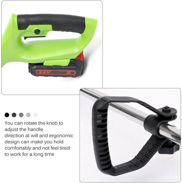 Motocoasa electrica cu 2 acumulator, 24V, Autonomie 4 ore 4000 MAH