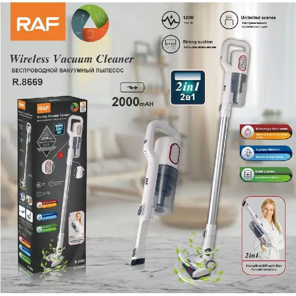 Aspirator Vertical RAF R8669 - 120W, 2000mAh, Lumini LED, Fara fir