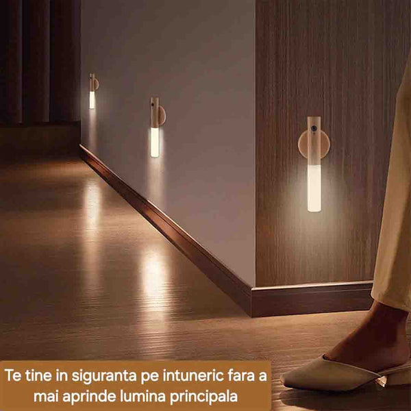 Pachet 2x Lampa de Veghe Inteligenta, Casa, Senzor de Miscare, Prindere Magnet, Lumina Calda