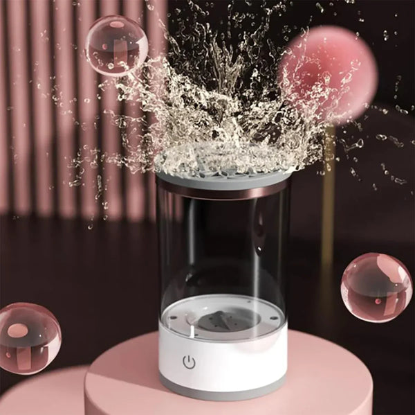 Dispozitiv electric pentru curatarea pensulelor de machiaj, incarcare USB, Alb