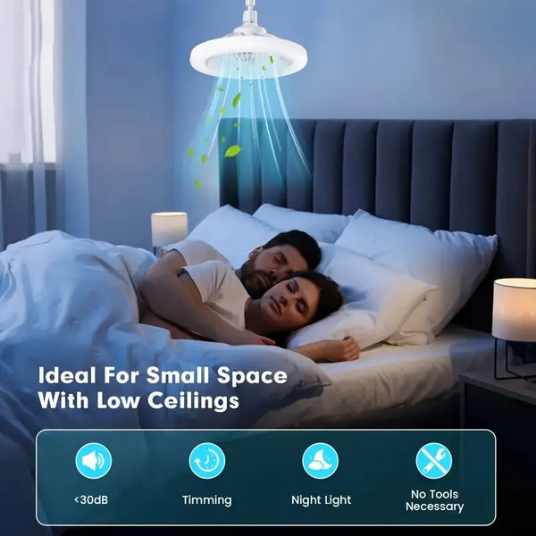 Ventilator de tavan silențios inteligent de înaltă calitate cu telecomandă și lumină LED
