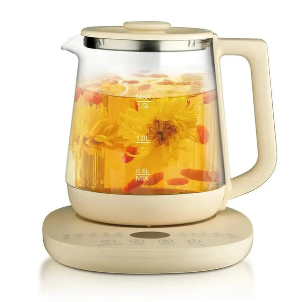 Ceainic Electric RAF 7937, 800W, 1.5l, Sticlă Borosilicată, fără fir, cu programare 24h