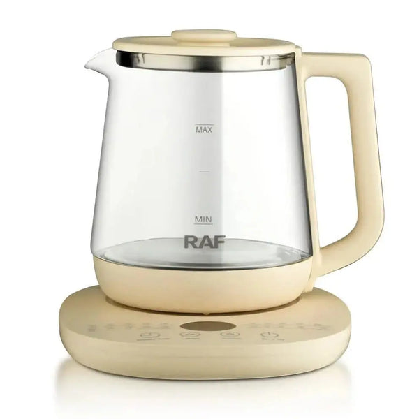 Ceainic Electric RAF 7937, 800W, 1.5l, Sticlă Borosilicată, fără fir, cu programare 24h