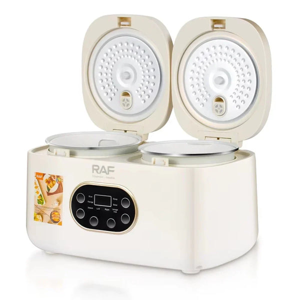 Aparat electric multifunctional rice cooker, RAF R5419, 800W, 4L, 14 functii, 2 compartimente