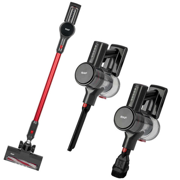 Aspirator Vertical de Mână RAF R.8675 - 120W, WIRELESS, cu Acumulator, 2200 mAh, 4 Accesorii, Filtru HEPA