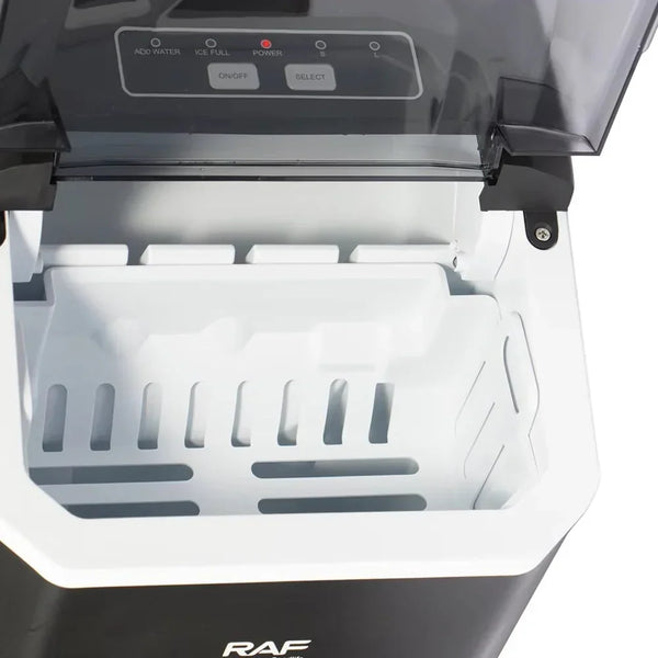 Masina de gheata portabila, RAF R0302, 150W, volum 1.2 L, cos si lingurita, 26x23x29 cm