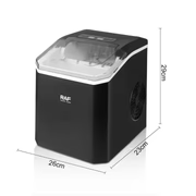 Masina de gheata portabila, RAF R0302, 150W, volum 1.2 L, cos si lingurita, 26x23x29 cm