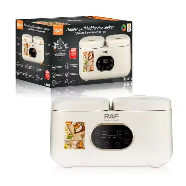 Aparat electric multifunctional rice cooker, RAF R5419, 800W, 4L, 14 functii, 2 compartimente