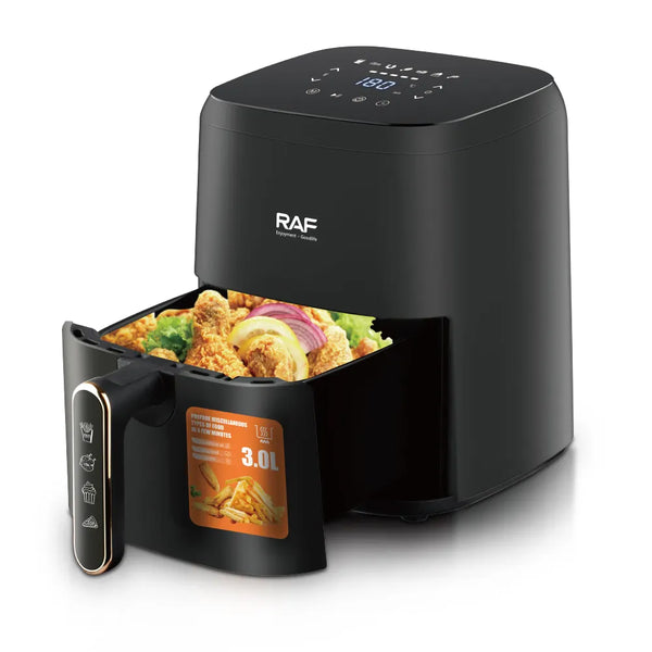 Friteuza Air Fryer RAF R5362 cu aer cald, fără ulei – Capacitate 3L, Control Digital, 1300W