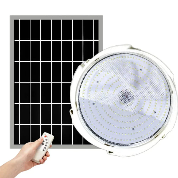 Lampa cu panou solar si telecomanda,100W/200W, alb rece